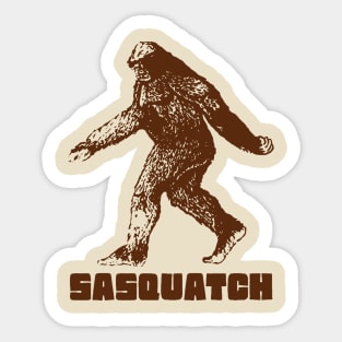 Sasquatch Retro Cryptozoology FanArt Sticker